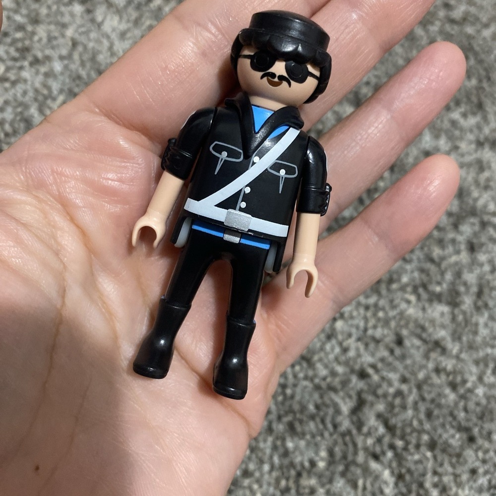 Vintage 1992 Geobra Playmobil Police Officer Action Figure Toy